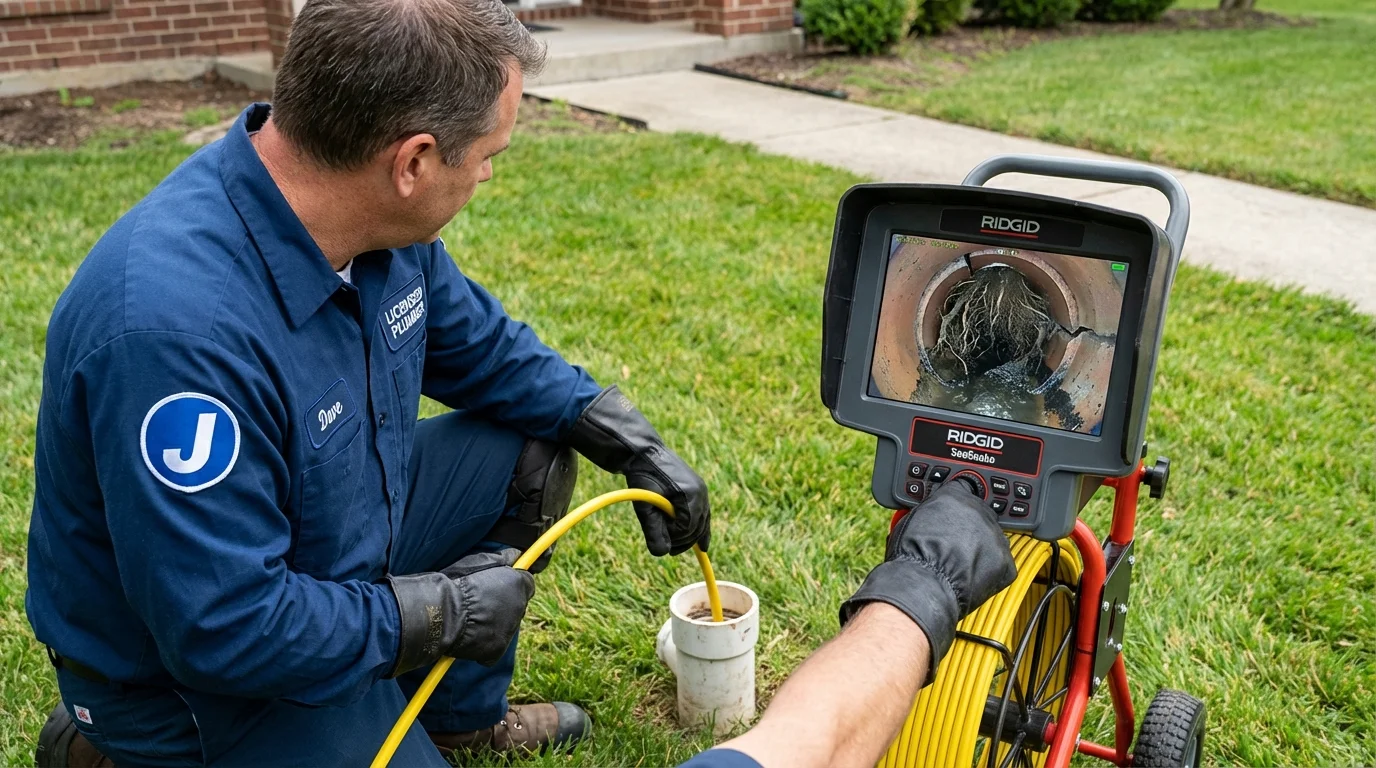Sewer camera inspection being performed by Johns Plumbing LLC in Mound Bayou